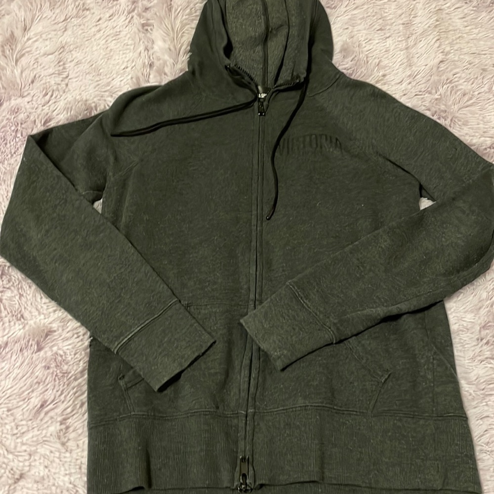 $4/$25 Victoria Secret Sport Zip Up Hoodie Charcoal Gray
